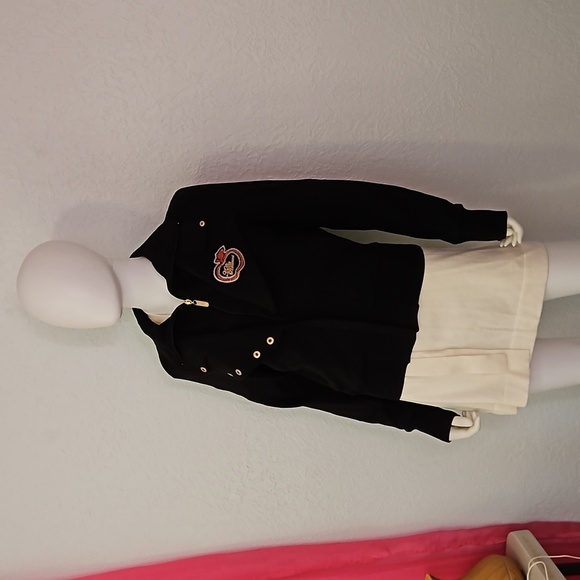 VTG APPLE BOTTOMS Black Moto Style Sequin Logo Zipper Jacket - Picture 3 of 13